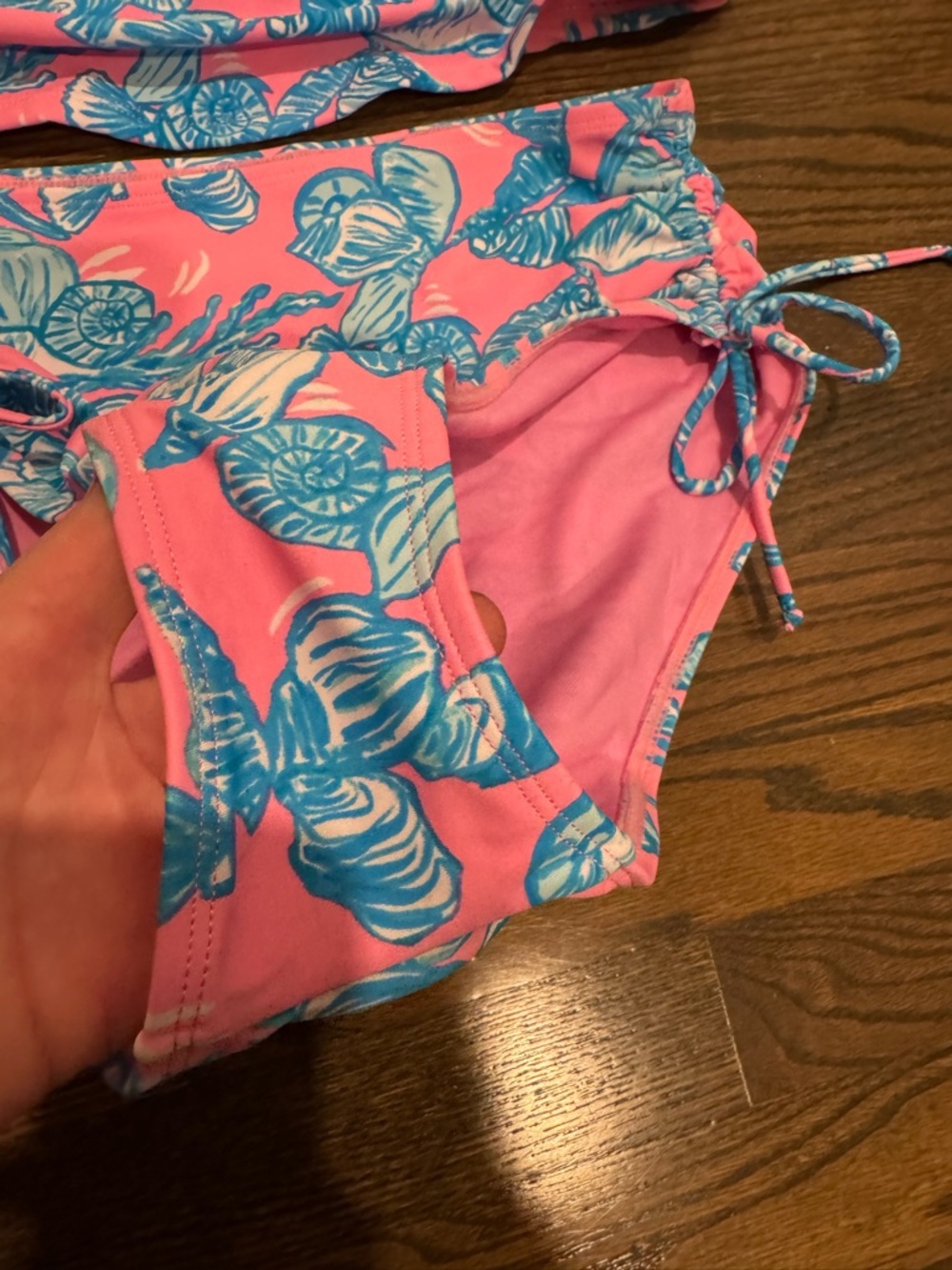 NWOT Stella Parker Tropical Tankini Set M Blue Pink Two Piece Vacation Resort - Picture 6 of 11